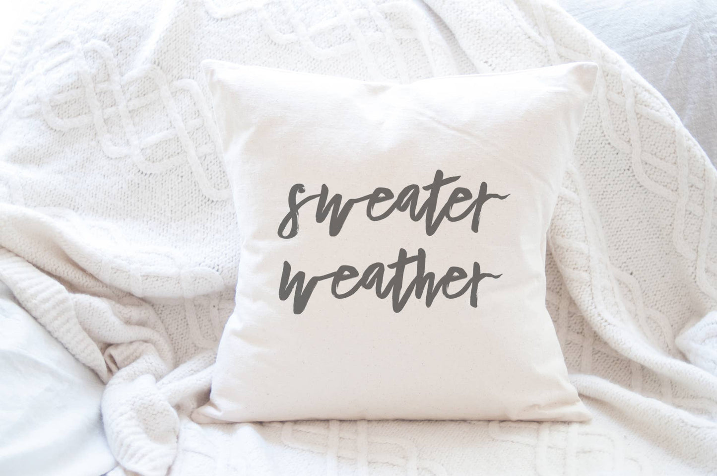 Sweater Weather Canvas Pillow
