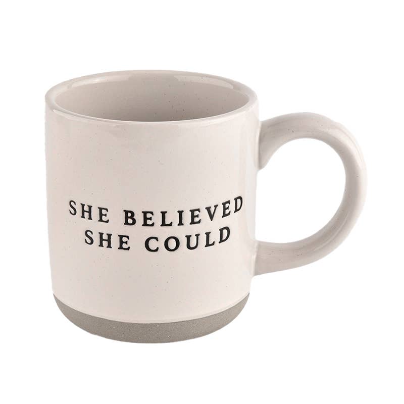 She Believed She Could Stoneware Mug
