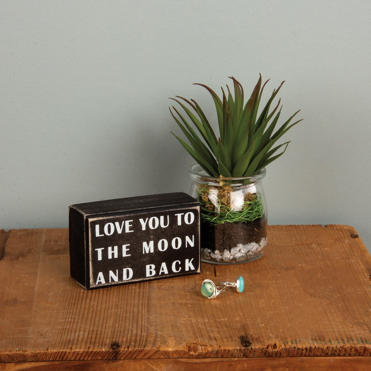 To The Moon And Back Box Sign