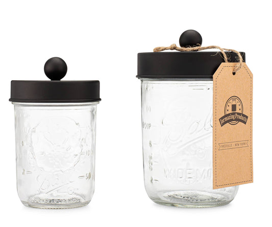 Apothecary Lid Storage Set with Ball Mason Jars - 2 Pack