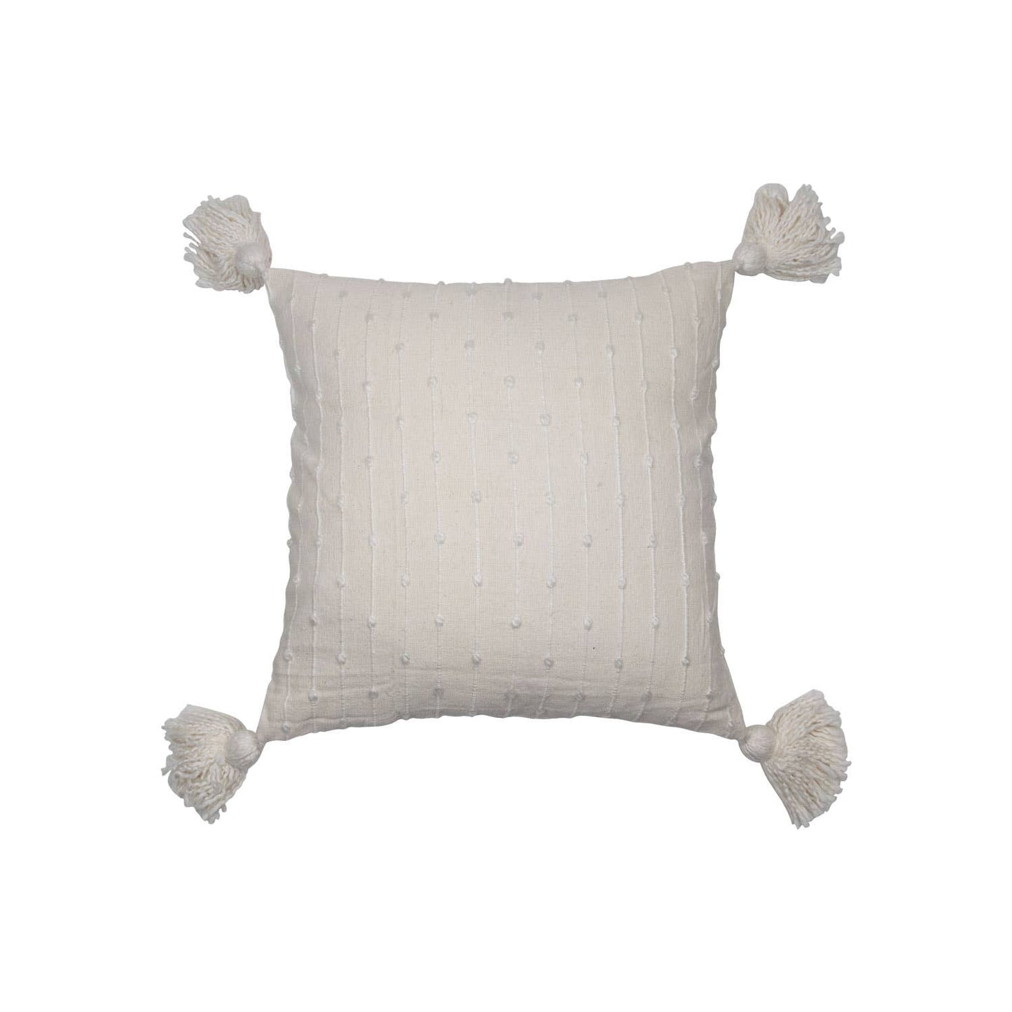 18X18 Hand Woven Kira Pillow White