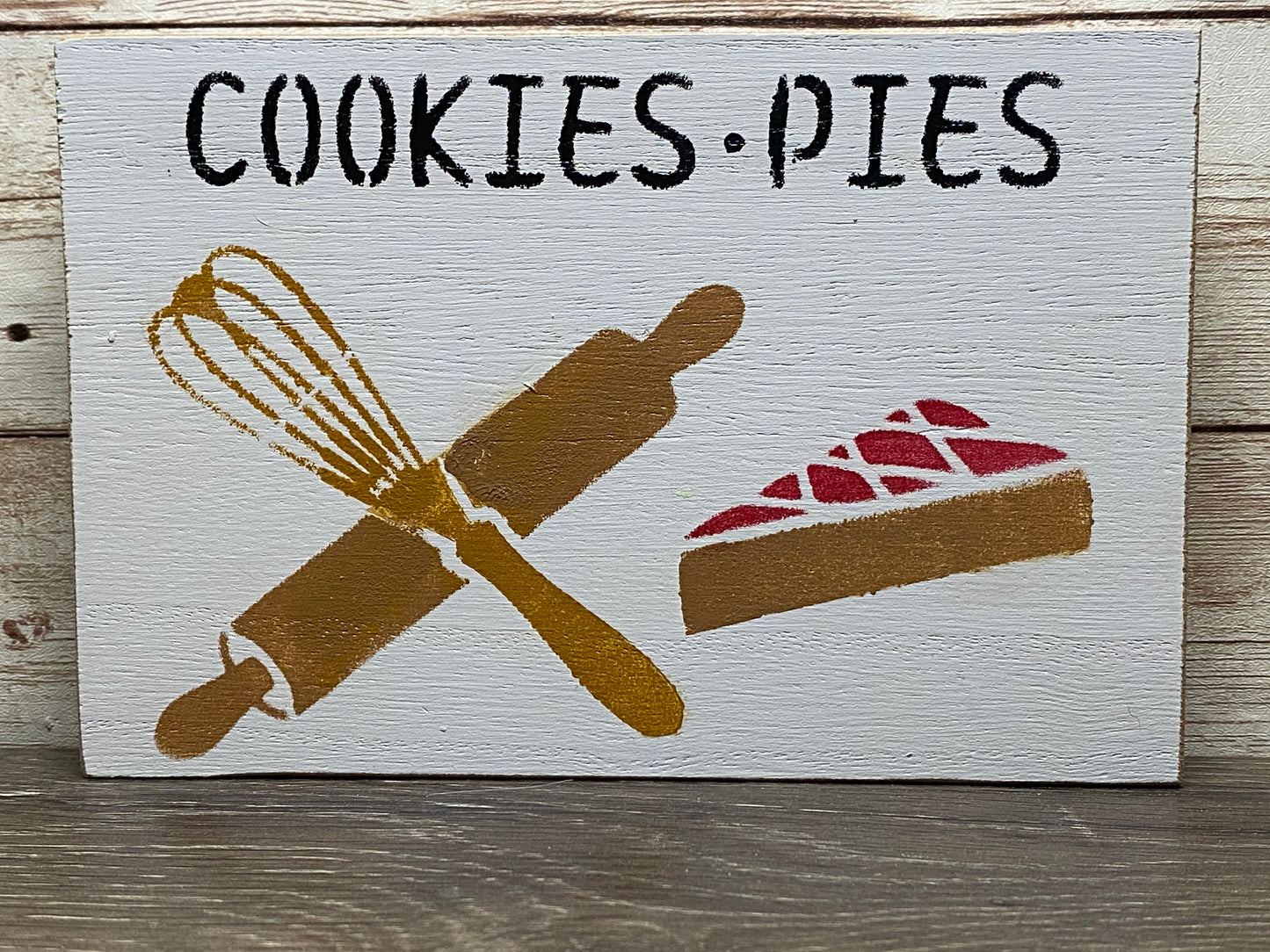 Cookies & Pies Wood Block