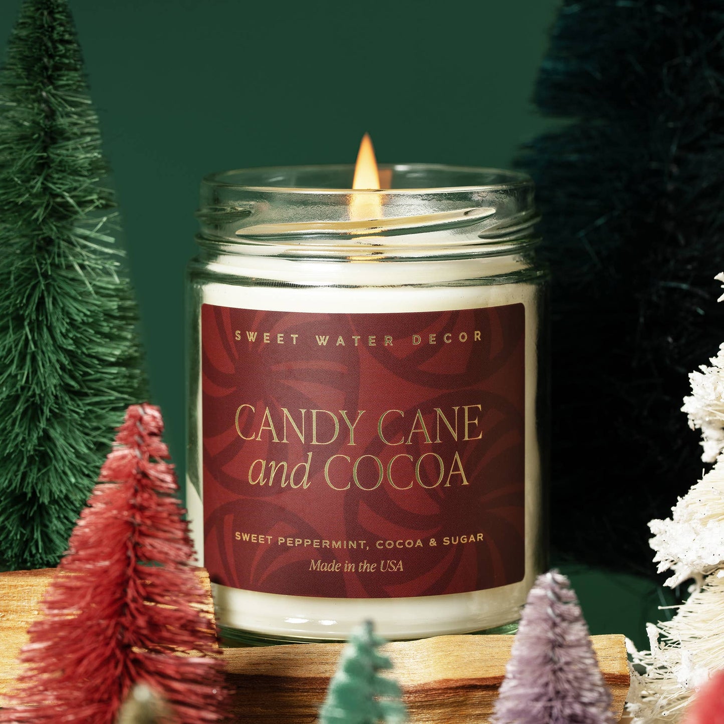 Candy Cane and Cocoa Candle