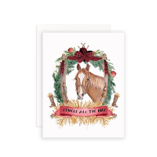 Jingle all the Hay Christmas Greeting Card