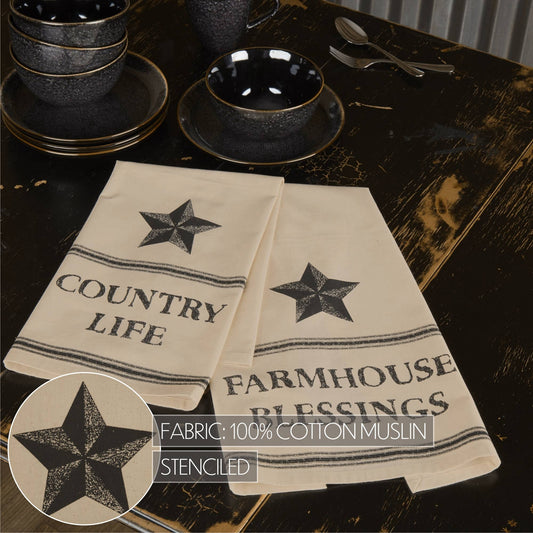 Farmhouse Star Country Life Muslin Tea Towel Set