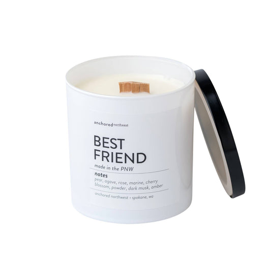Best Friend White Tumbler Candle
