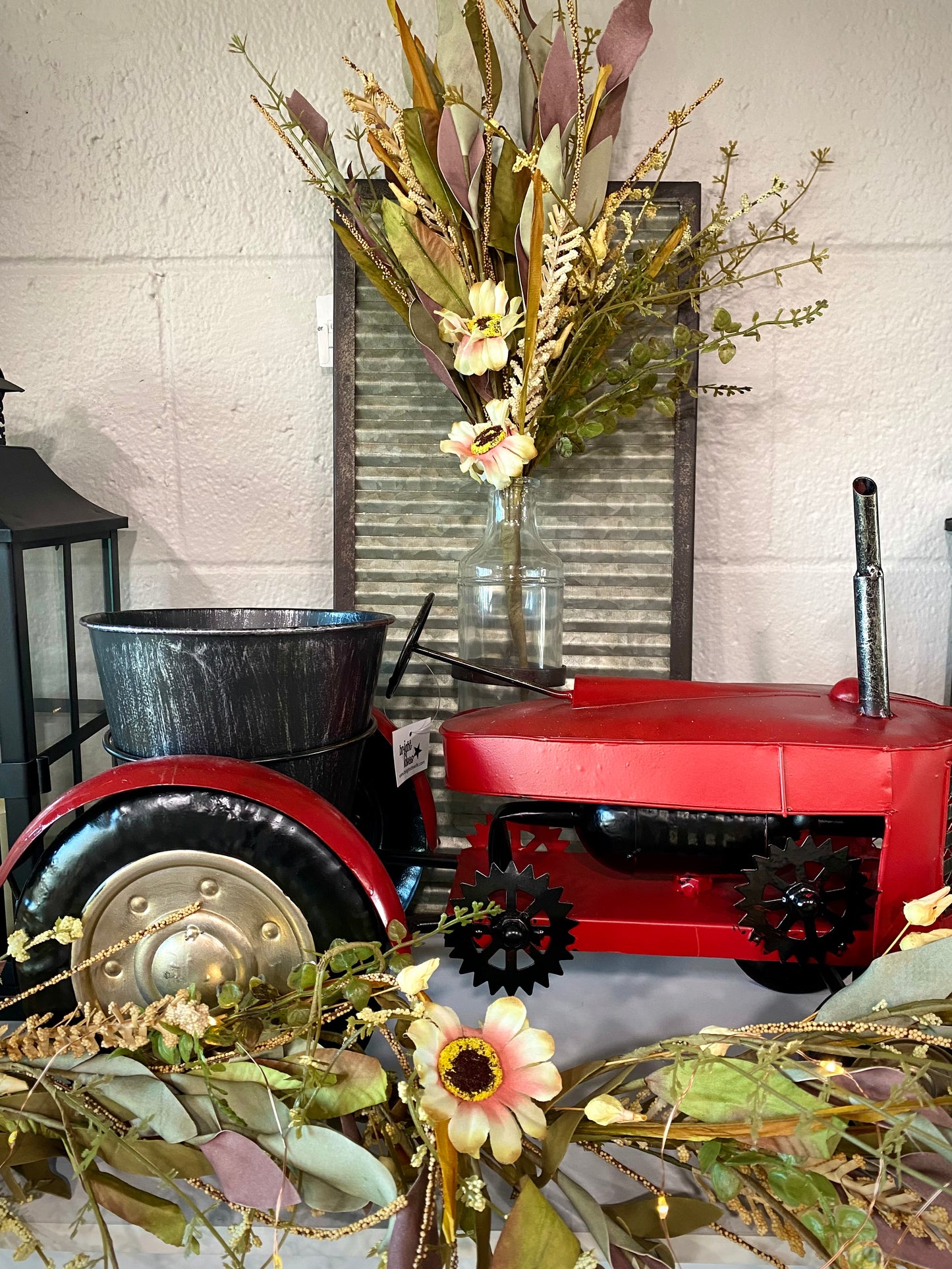 Red Metal Tractor