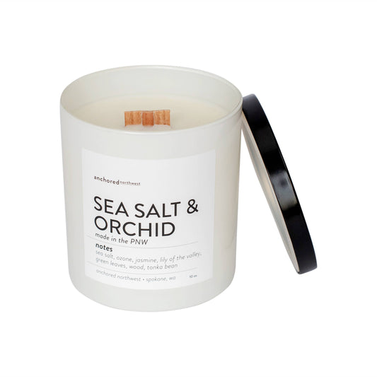 Sea Salt + Orchid White Tumbler Candle