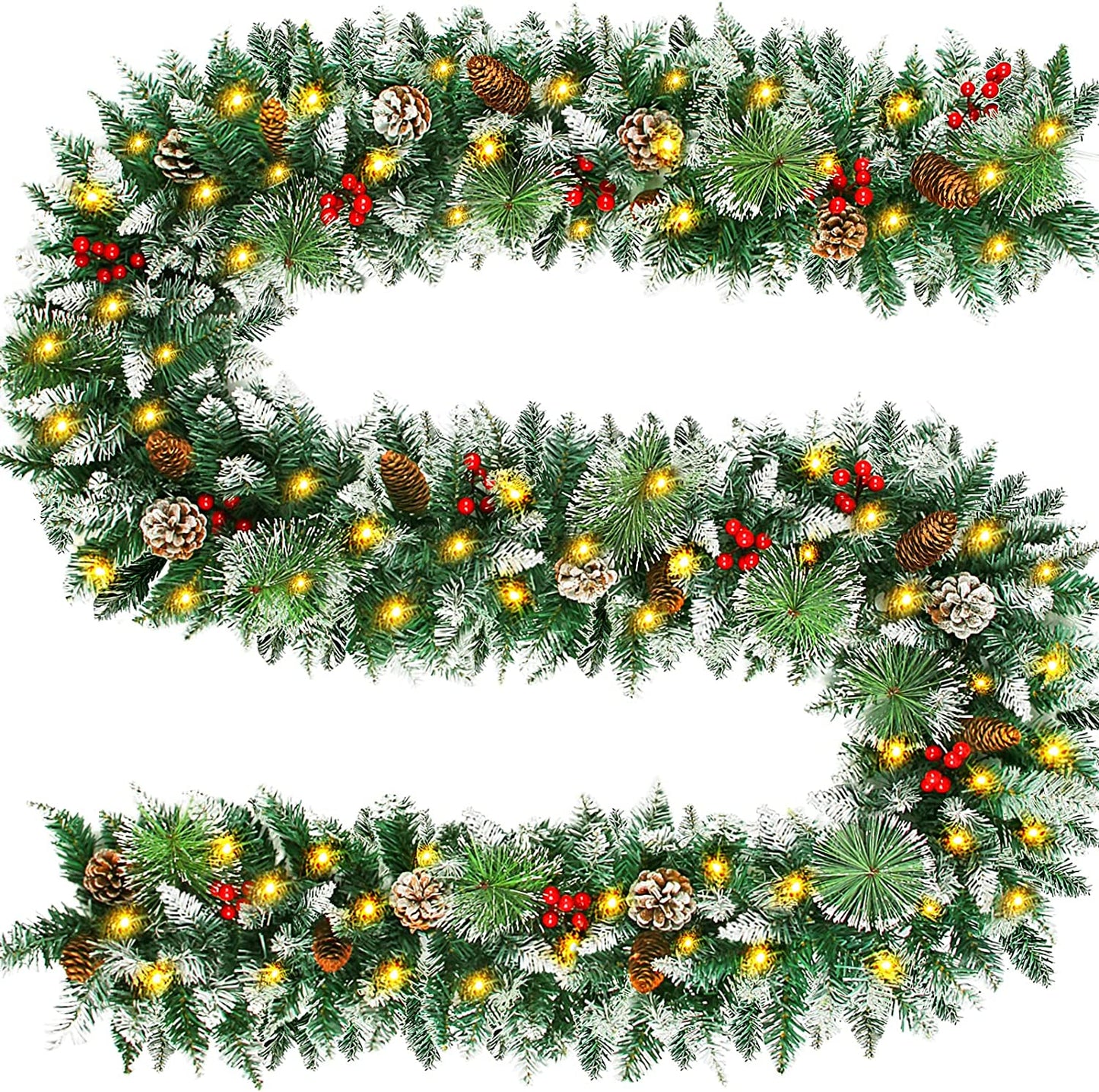 9ft. Prelit Garland w/Timer