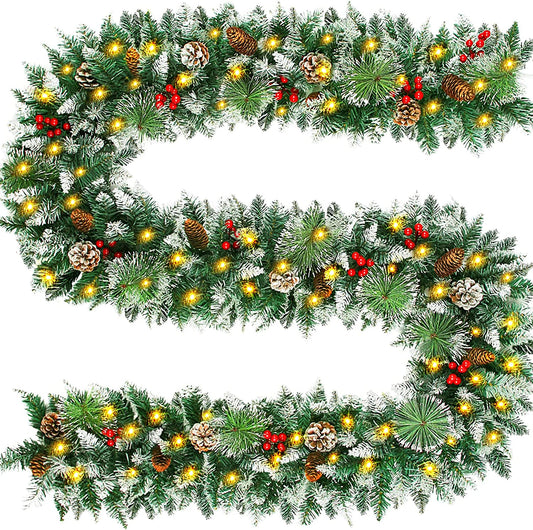 9ft. Prelit Garland w/Timer