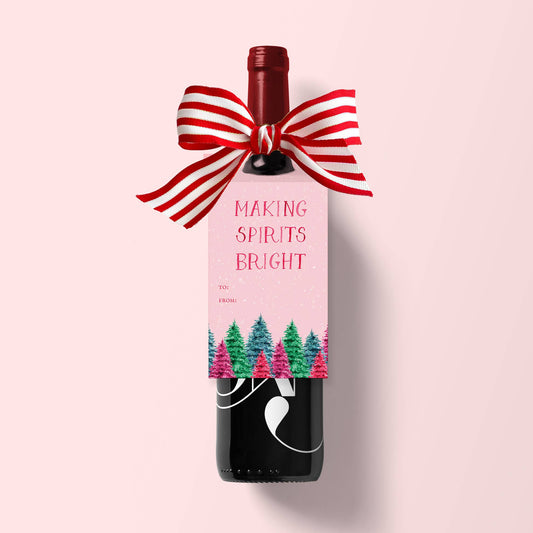 Making Spirits Bright Wine Tags