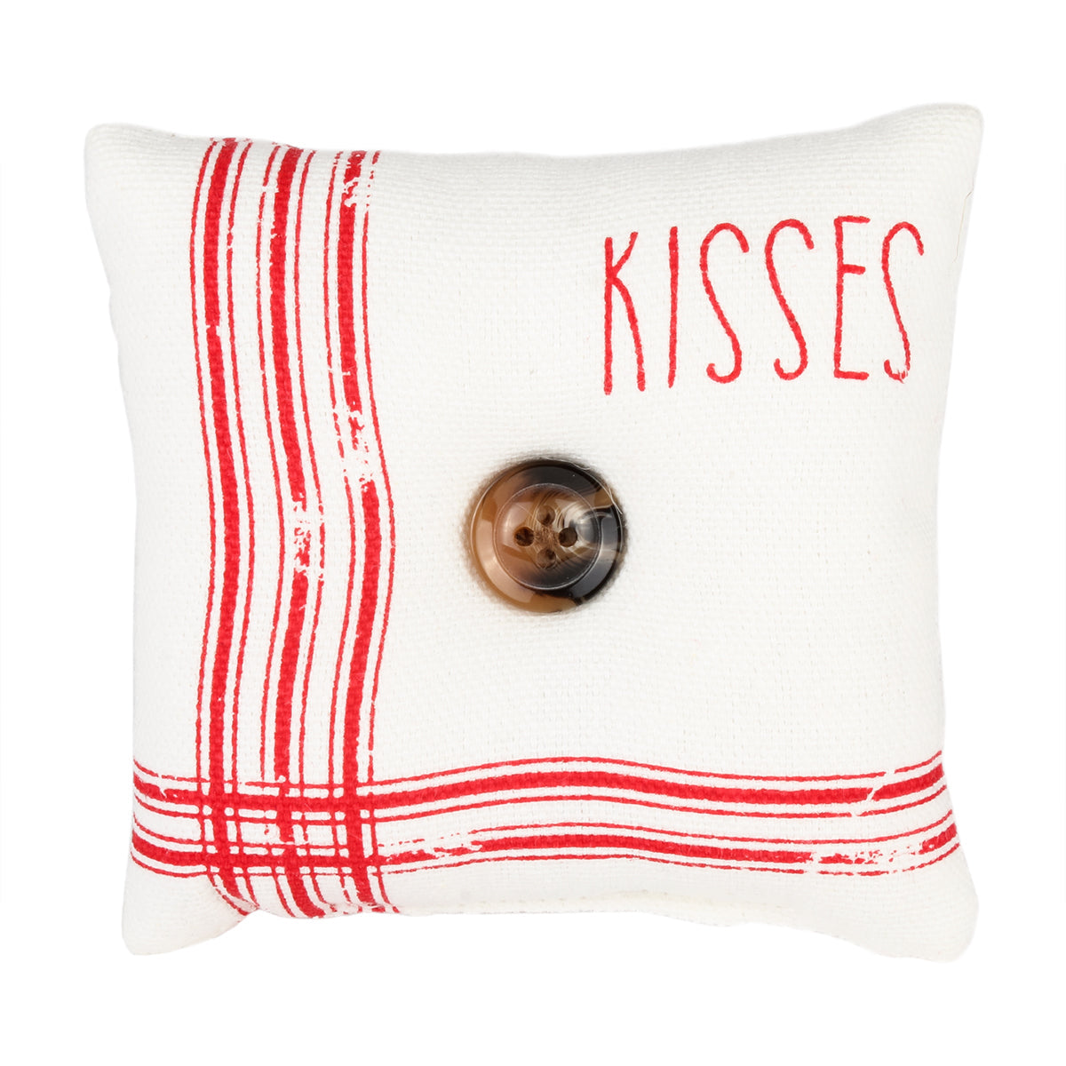 Hugs Kisses Mini Pillow (Reversible)