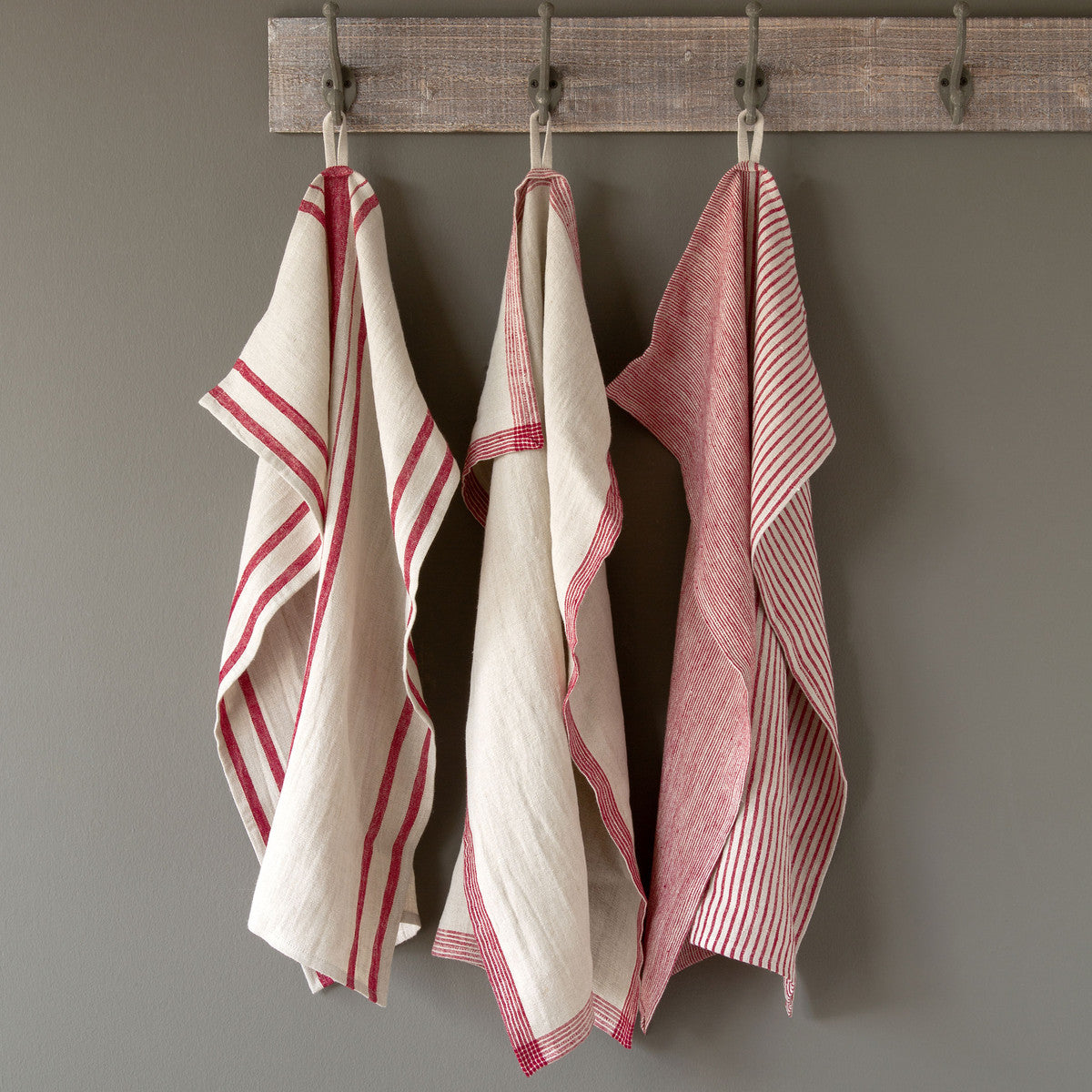Artisanal dish towels, pillows, and linen tape woven by Stephanie Seal Brown
