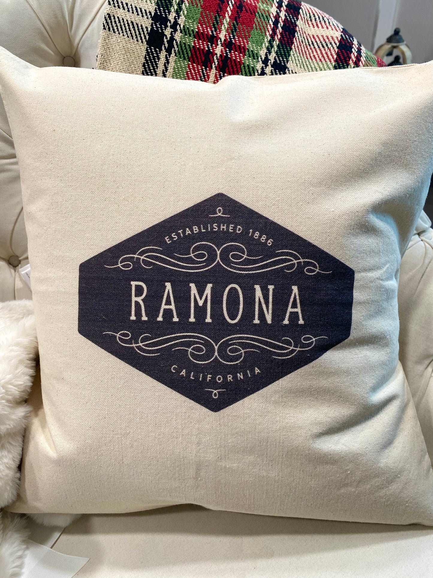 Flourish Ramona Sign Canvas Pillow