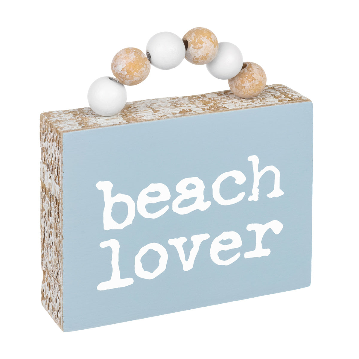 Beach Lover Box Sign w/Beads