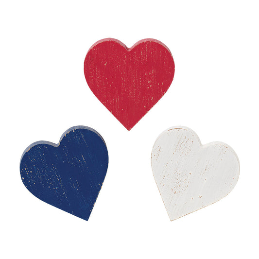 Red, White, & Blue Hearts