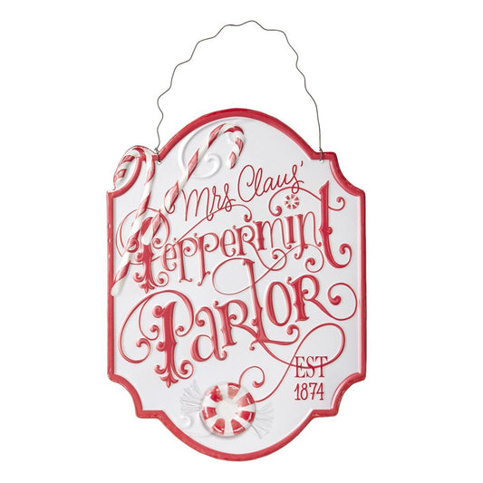 Peppermint Parlor Embossed Ornament