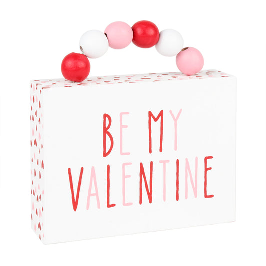 Valentine Box Sign w/Beads