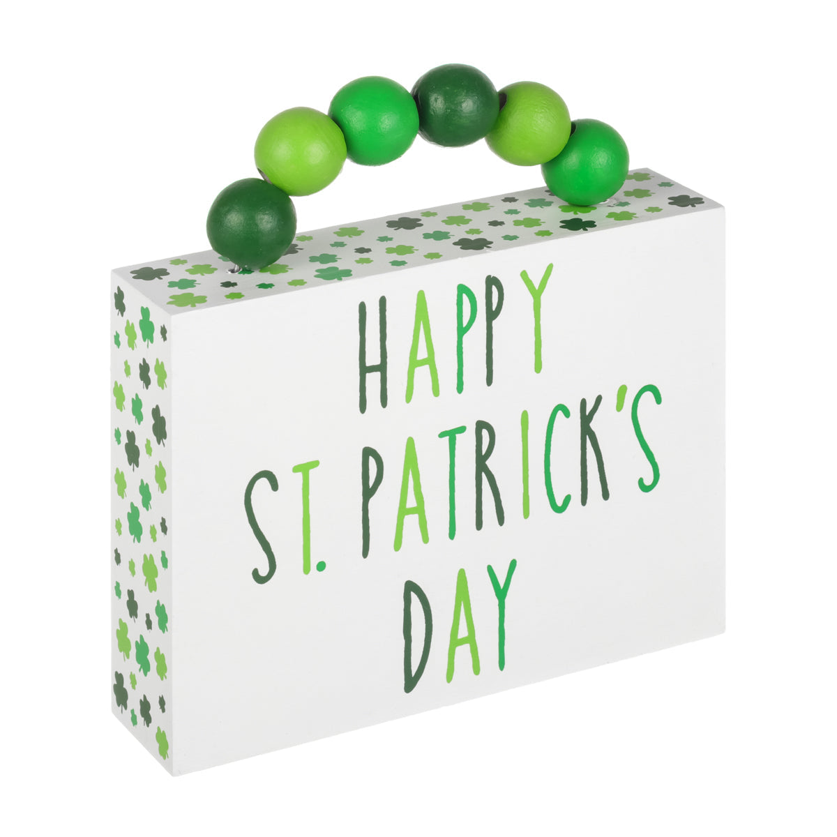 St. Patrick's Box Sign w/Beads