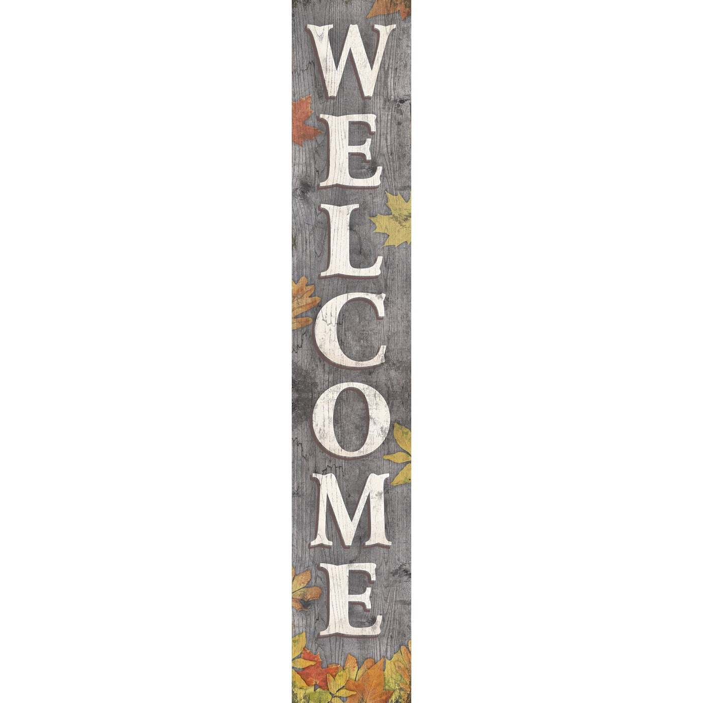 Welcome w/Fall Leave Porch Board