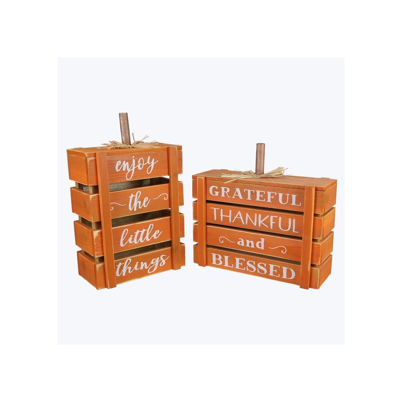 Wood Crate Pumpkins