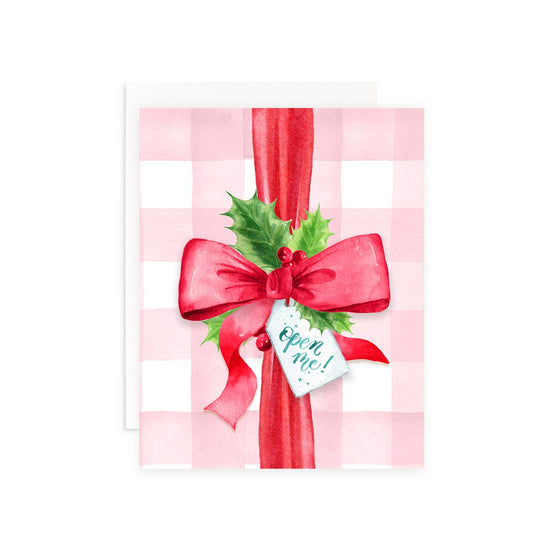 Wrapped Present Christmas Greeting Card