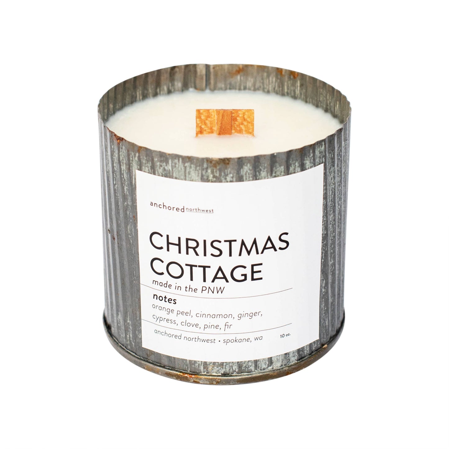 Christmas Cottage Rustic Vintage Candle
