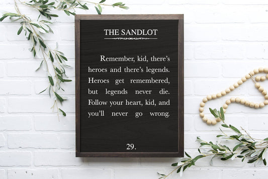 The Sandlot Wood Sign