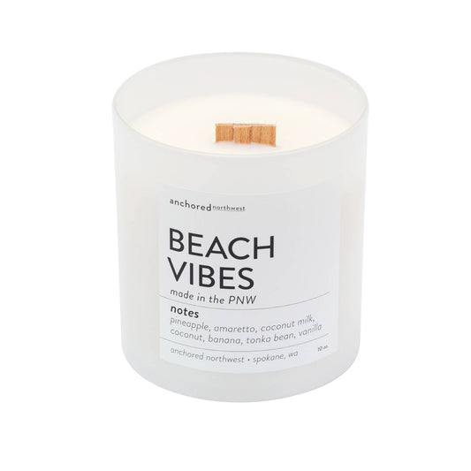 Beach Vibes White Tumbler Candle