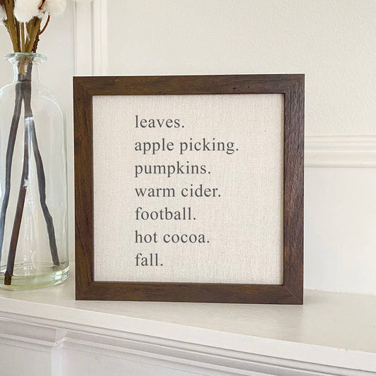 All Things Fall Framed Sign