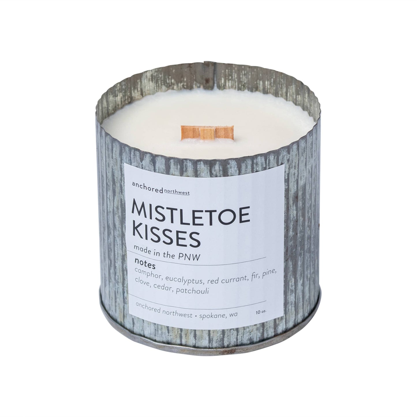 Mistletoe Kisses Rustic Vintage Candle