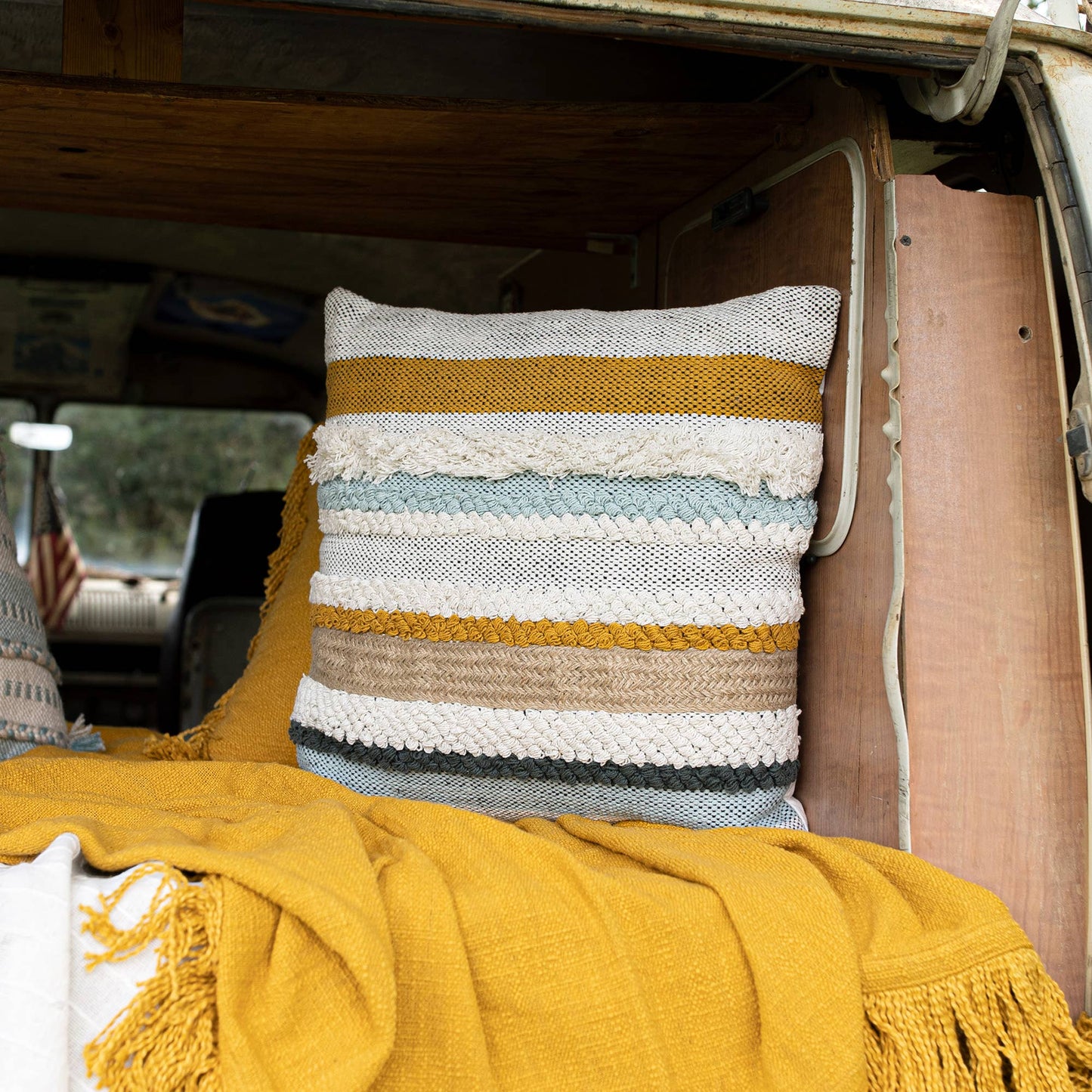 20X20 Hand Woven Aba Pillow