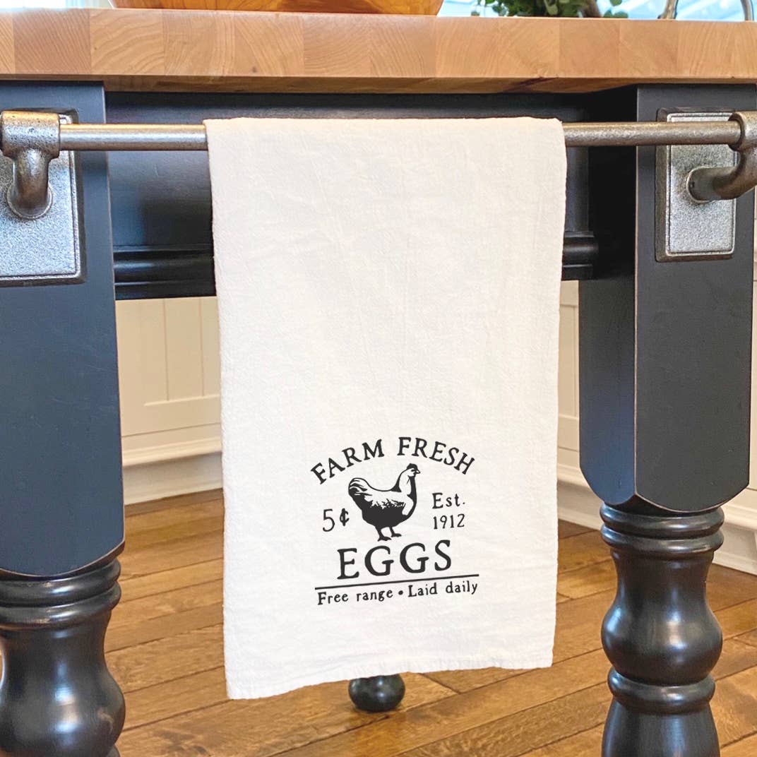 Farm Fresh Eggs Tea Towel