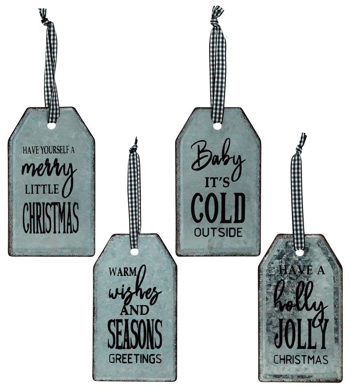 Galvanized Tag Ornament