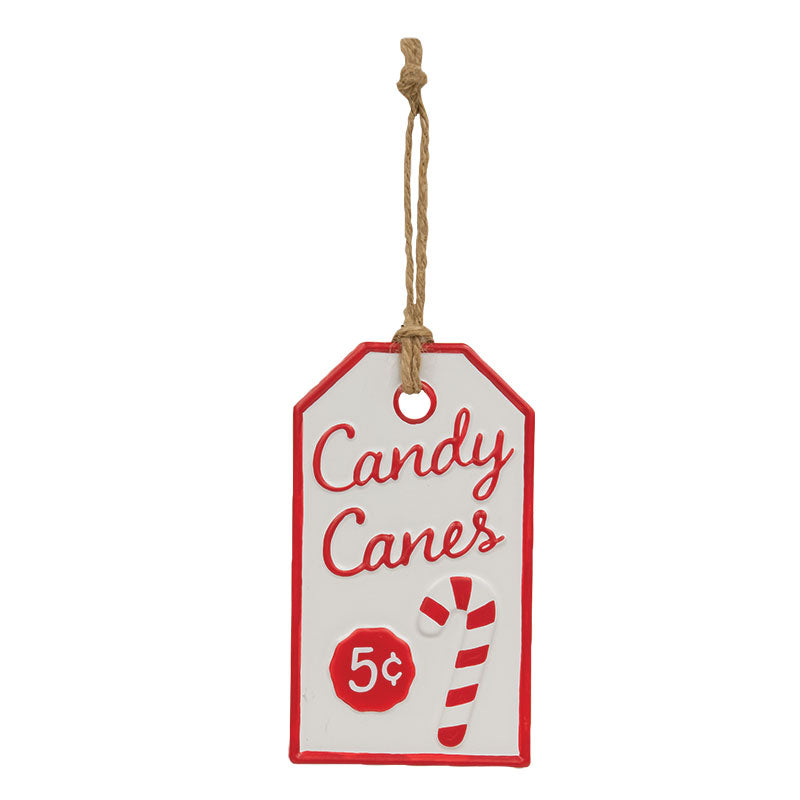 Candy Canes Metal Tag