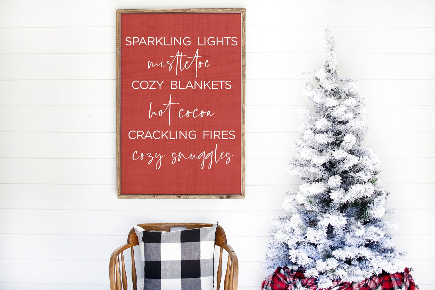 Rustic Wooden Christmas Sign