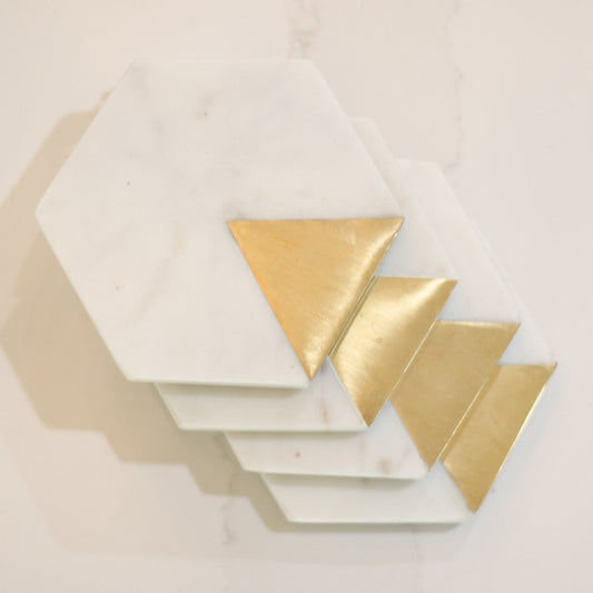 Marble and Gold Coasters