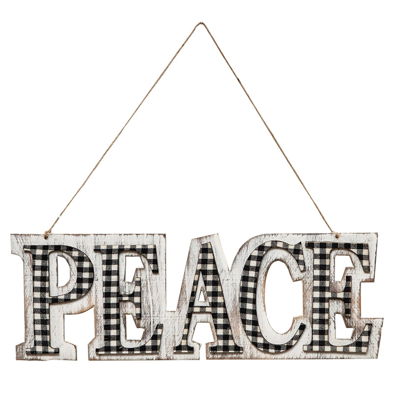 Black/White PEACE Hanger